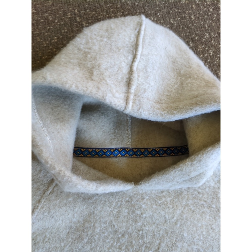 Petros Wool Linen Hoodie Sweater Size Large XL See Measurements Beige Cream - Picture 12 of 12